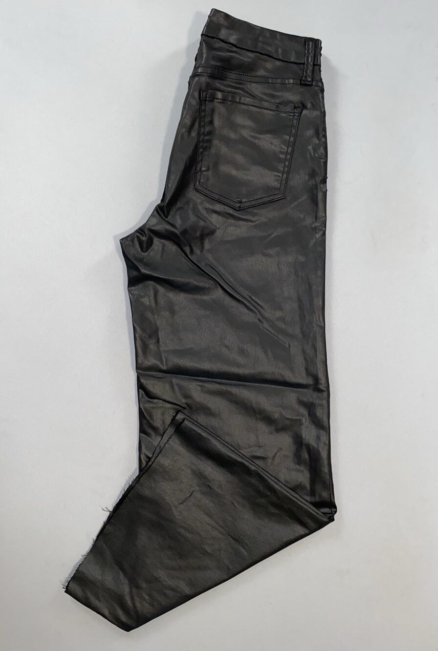 KUT From The Kloth Meg Fab Ab Wide-Leg High Rise Fray Coated Jeans. Women's 10.